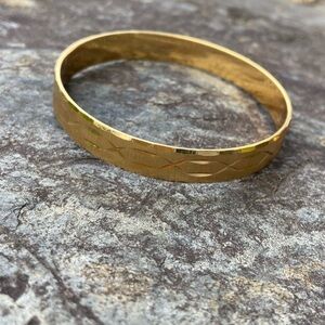 Vintage Monet Gold Bangle Bracelet